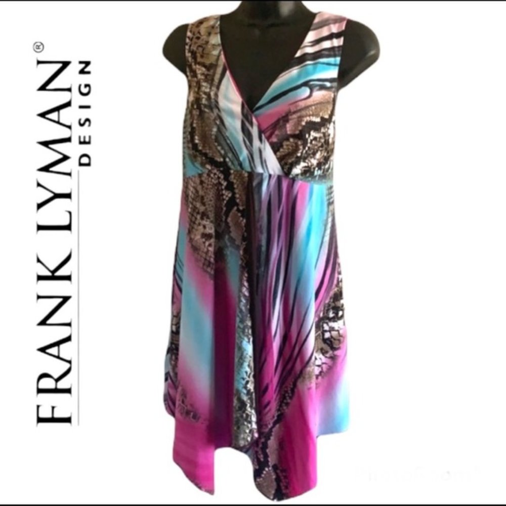 Frank Lyman multicolour sleeveless  dress size 10